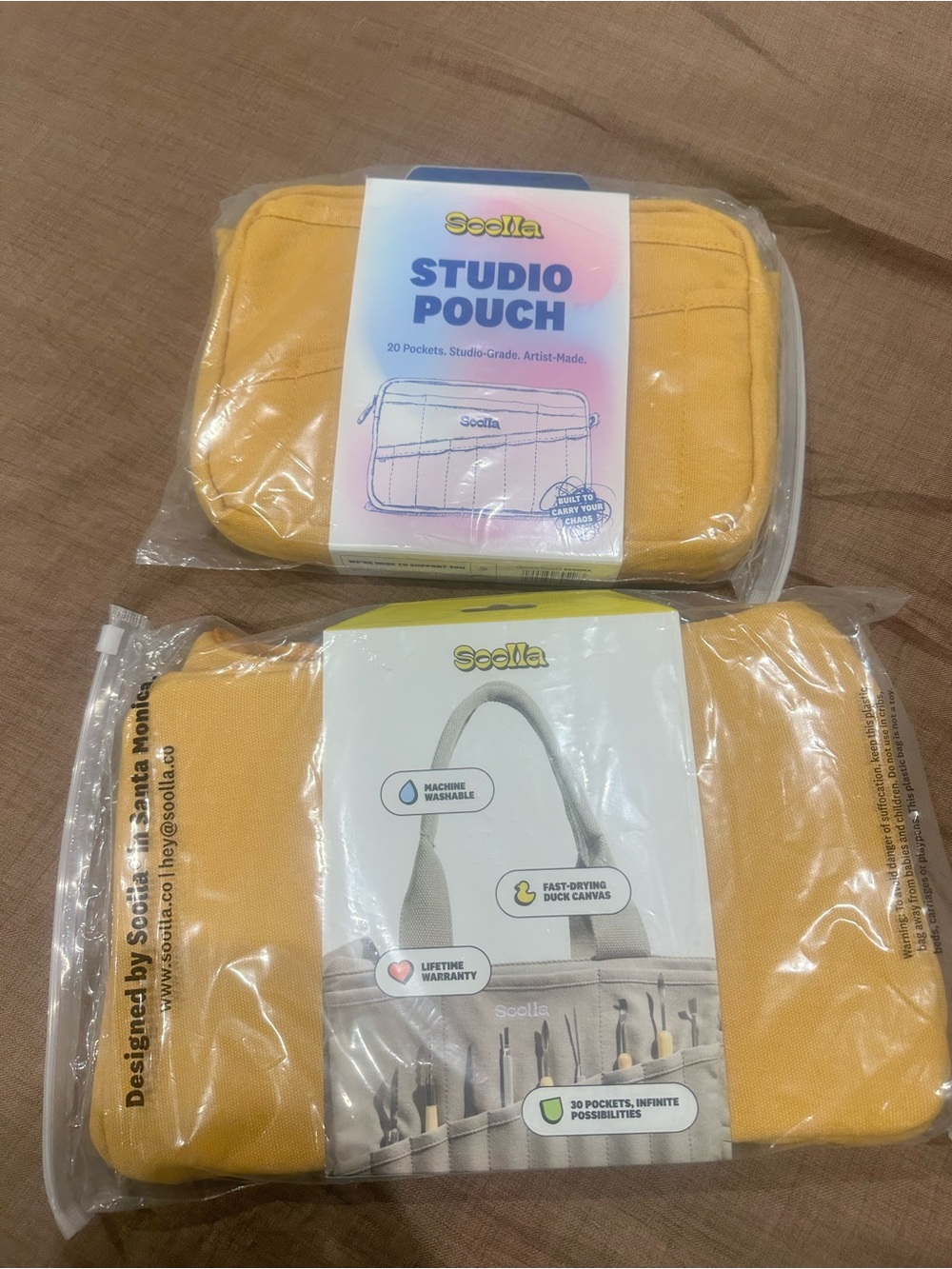 Scolla Yellow Studio Pouch